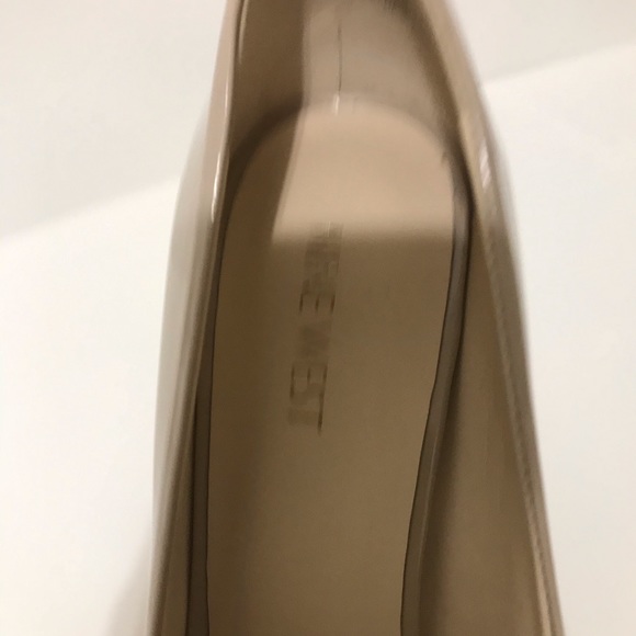 SHOES 🤑🤑USED CHLOE OPEN TOE HEELS CREAM PATENT - Picture 6 of 11